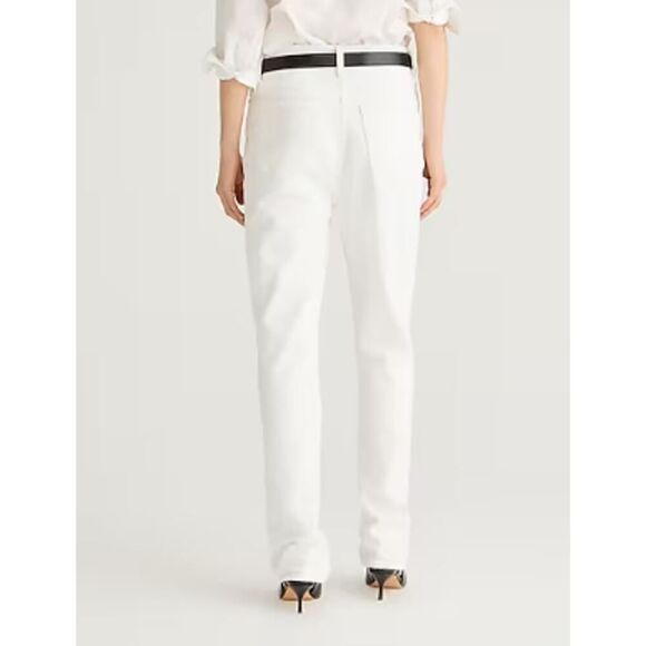 J.Crew Classic Straight Jeans Women's 31 White Slim High Rise Cotton Spandex NWT - Picture 2 of 13